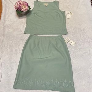 NWT 2 Piece Skirt & Tank Norton McNaughton Set Size M/12